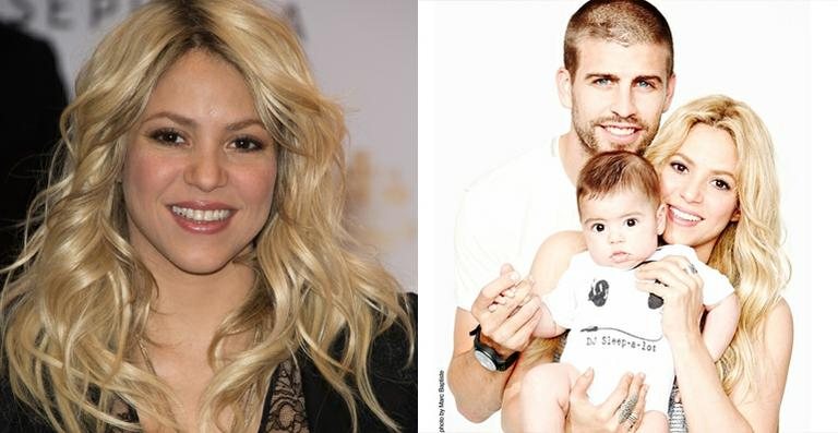 Shakira com Gerard Piqué e Milan - Reprodução / Instagram