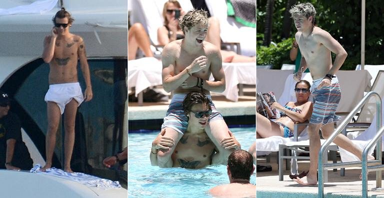 Harry Styles e Niall Horan, do One Direction, curtem folga em Miami - Grosby Group