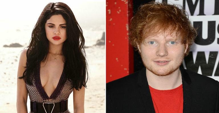 Selena Gomez estaria namorando com Ed Sheeran - Elle/Reprodução;Getty Images