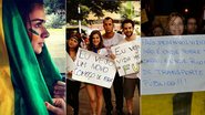 Famosos em manifestação no Rio de Janeiro - Léo Marinho e Rodrigo dos Anjos / AgNews; Reprodução / Instagram