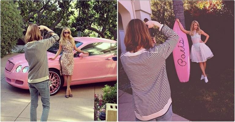 Fotos dos bastidores do ensaio de Paris Hilton clicado por Sofia Coppola - Instagram/Reprodução