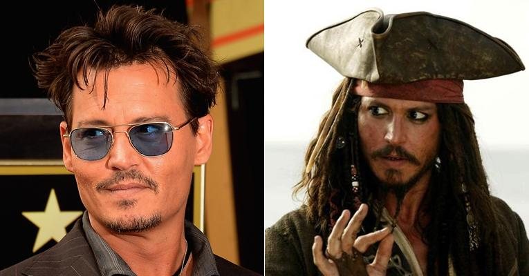 Johnny Depp se fantasia como o personagem Jack Sparrow, de 'Piratas do Caribe', para alegrar crianças que estão doentes em hospitais - Fotomontagem