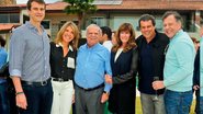 Júnior, Renata, José Camargo, Denise, Neneto e João Carlos no Jardim da fazenda. - João Passos / Brasil Fotopress