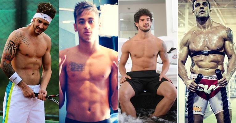 Gusttavo Lima, Neymar, Alexandre Pato e Vitor Belfort foram vítimas de Valdirene em 'Amor à Vida' - Fotomontagem