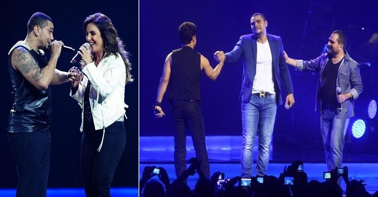 Ivete Sangalo e Zezé Di Camargo e Luciano prestigiam Naldo em gravação de DVD - Leo Franco e Francisco Cepeda /AgNews