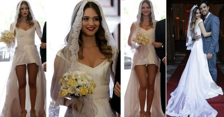 Vestido de noiva de Fatinha (Juliana Paiva), de Malhação, é mullet - Malhação/ TV GLOBO