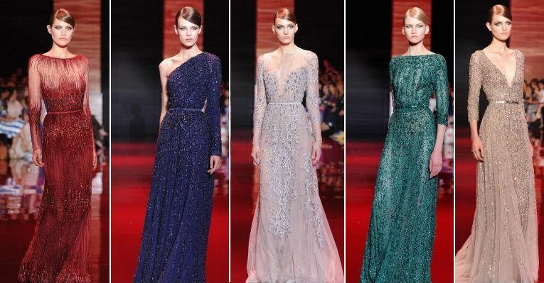 Desfile Elie Saab na Semana de Alta-Costura de Paris - Foto-montagem/ Getty Images