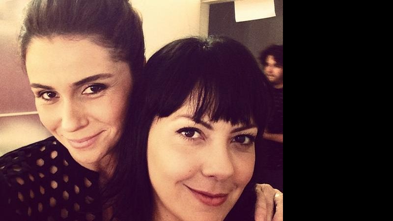 Giovanna Antonelli e Fabíula Nascimento nos bastidores do longa - Reprodução / Instagram