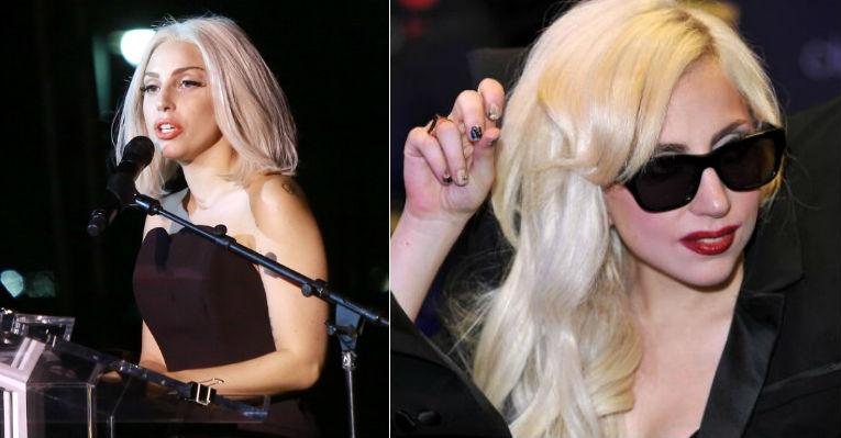 Lady Gaga apareceu com o nariz menor e mais fino. O que você acha: ela fez cirurgia plástica? - Getty Images/ Foto-montagem