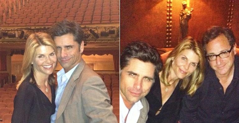 Lori Loughlin com John Stamos e Bob Saget - Reprodução/Instagram