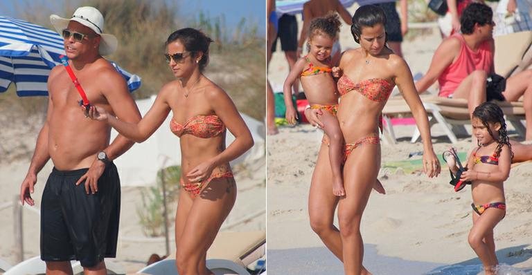 ronaldo curte praia em Ibiza com Paula Morais e as filhas - Grosby Group