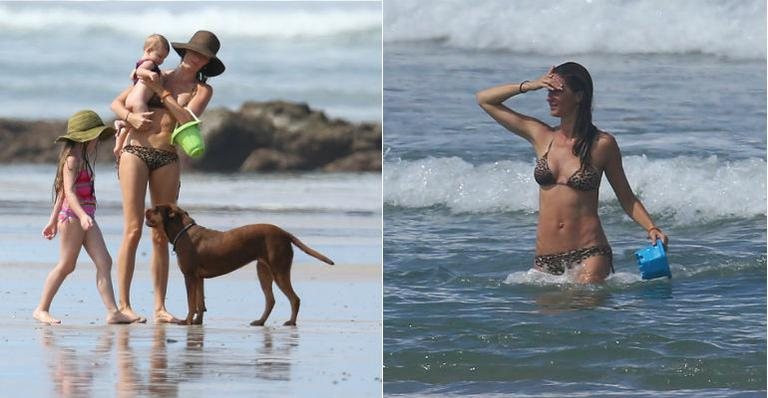 Gisele Bündchen se diverte na costa Rica - AKM-GSI BRASil / Splash News