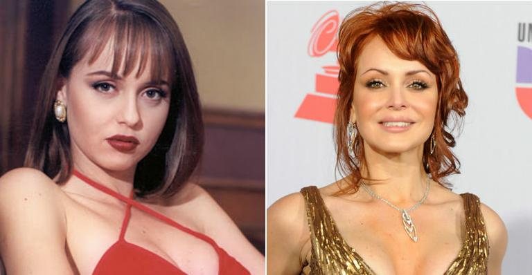 Gaby Spanic na época de A Usurpadora e atualmente - Reprodução e Getty Images