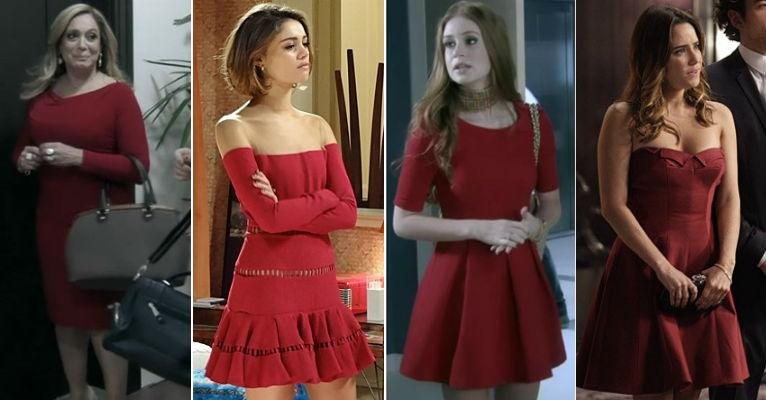 Personagens sempre usam vestidos vermelhos nas novelas - Reprodução/ TV Globo