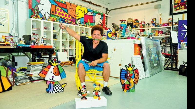 Em Miami, Romero Britto mostra seu estúdio e fala do processo de criação. - João Passos/BrasilFotopress