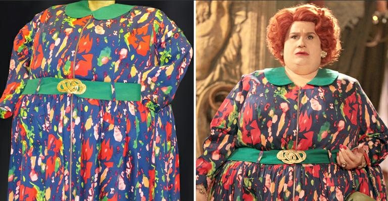 Para cada vestido de Dona Redonda, são gastos em média seis metros de tecido - Saramandaia/TV Globo