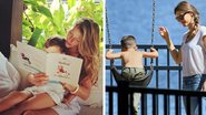 Gisele lê livro para o filho Benjamin - Instagram/Reprodução e Grosby