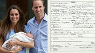 Certidão de nascimento do príncipe George, filho do príncipe William e de Kate Middleton - Getty Images; Reprodução / Twitter