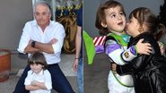 Otávio Mesquita e o filho Pietro com Rafaella Justus - Fotomontagem