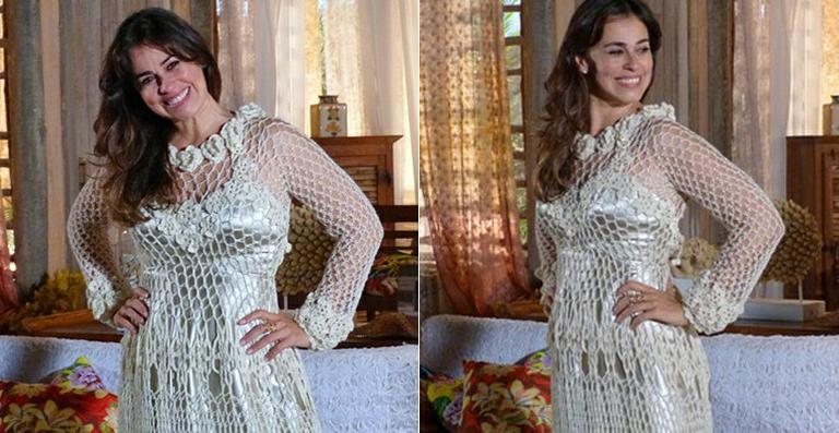 Vestido de noiva de Natália (Daniela Escobar) - Reprodução / TV Globo