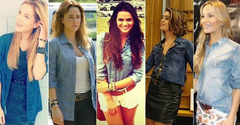 Famosas investem na camisa jeans como tendência - Reprodução Instagram/ TV Globo