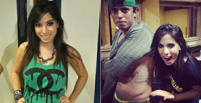 Anitta conhece fã que tatuou seu nome na costela - Reprodução/Instagram