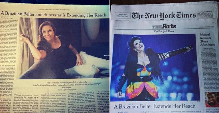 Ivete Sangalo no New York Times - Foto-montagem/ Instagram