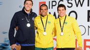 Andre Brasil, Ian Silverman e Phelipe Rodrigues. - Richard Wolowicz/Getty Images