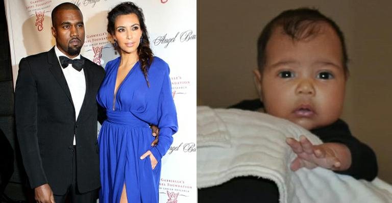 Divulgada primeira foto de North West, filha de Kanye West e Kim Kardashian - Getty Images e Reprodução/Fox5