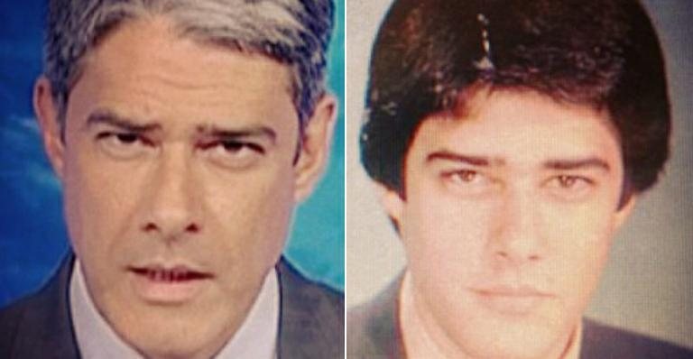 William Bonner em 2013 e em 1989 - Reprodução / Instagram