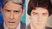 William Bonner em 2013 e em 1989 - Reprodução / Instagram