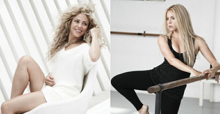 Shakira: dois looks em comercial - Twitter/Reprodução