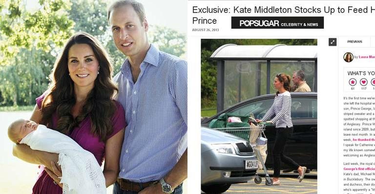 Flagra de Kate Middleton após o nascimento do príncipe George - Reprodução