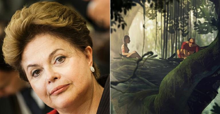 Dilma Rousseff almoça ao lado do diretor Luiz Bolognesi e assiste a animação "Uma História de Amor e Fúria" - Divulgação