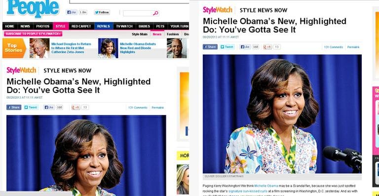 Novo visual de Michelle Obama - Reprodução / People.com