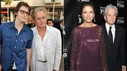 Michael douglas com o filho Cameron e Catherine Zeta-Jones - Getty Images