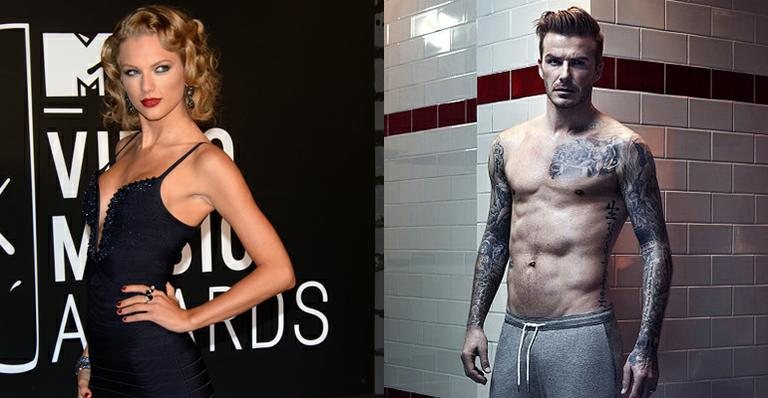 Taylor Swift e David Beckham - GettyImages/ Reprodução