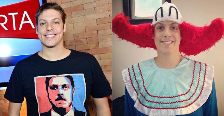 Fábio Porchat se veste de Bozo - Agnews e Instagram/Reprodução