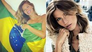 No Dia da Independência, Gisele Bündchen aparece com a bandeira brasileira enrolada no corpo - Instagram/Reprodução e Divulgação