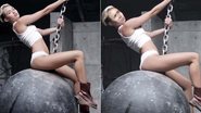 Miley Cyrus vira Nicolas Cage em paródia do clipe Wrecking Ball - Fotomontagem