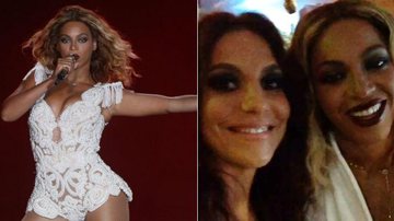 Beyoncé manda beijos para os fãs de Ivete nos bastidores do Rock in Rio - Fotomontagem