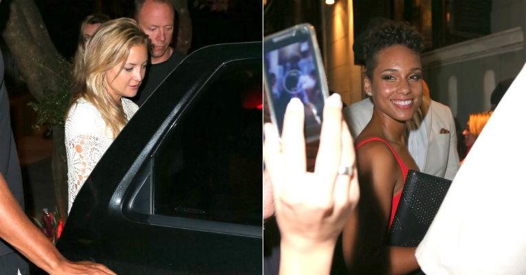 Kate Hudson e Alicia Keys curtem a mesma balada no Rio de Janeiro - André Freitas e Gabriel Rangel/AgNews