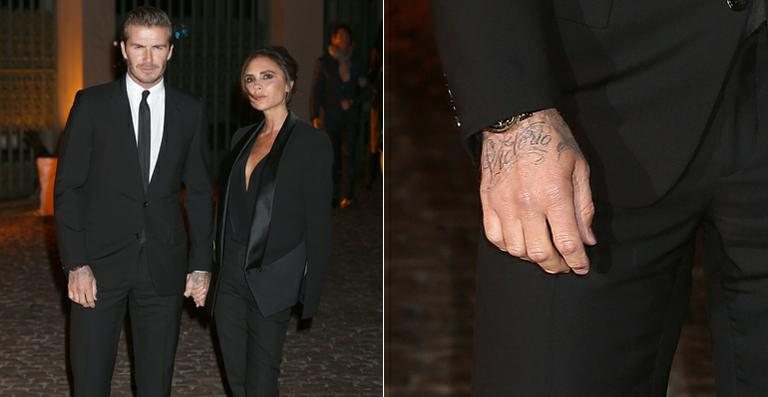 David Beckham faz tatuagem com o nome de Victoria Beckham - Getty Images