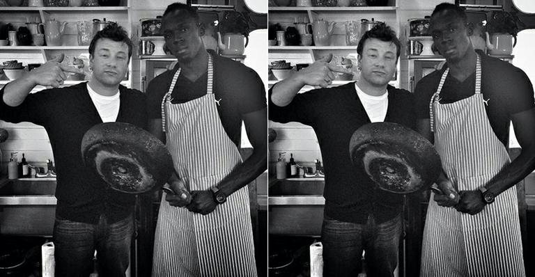 Jamie Oliver e Usain Bolt - Reprodução/Instagram