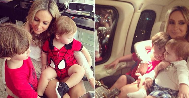 Claudia Leitte com os filhos, Davi e Rafael - Reprodução / Instagram