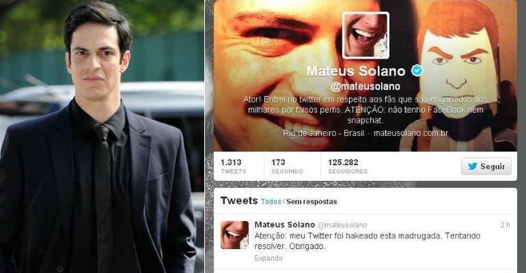 Twitter de Mateus Solano é hackeado - Foto-montagem