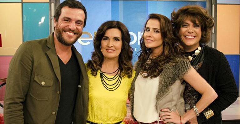 Rodrigo Lombardi, Fátima Bernardes, Deborah Secco e Lúcio Mauro Filho - Reprodução / TV Globo