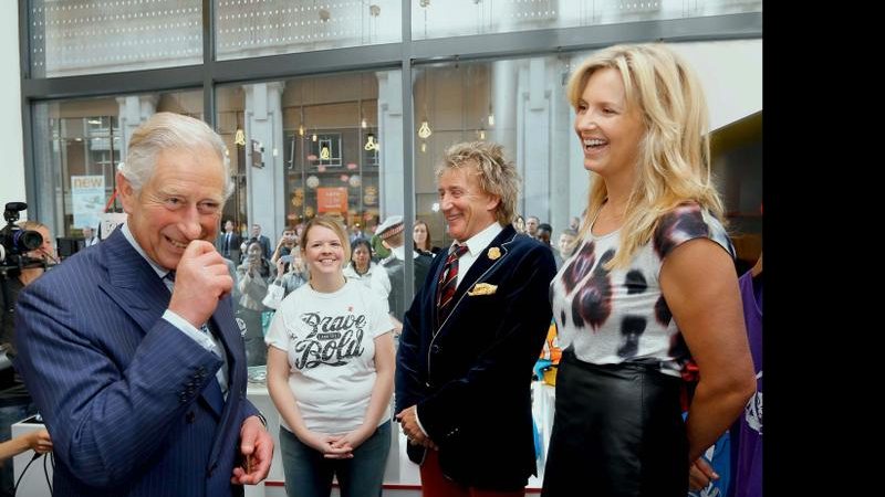 Rod Stewart, Penny Lancaster e príncipe Charles - Andrew Winning/Reuters