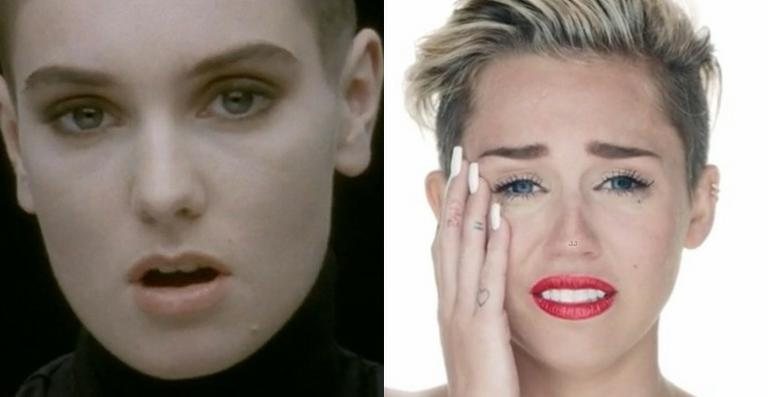 Sinead O'Connor e Miley Cyrus - Reprodução