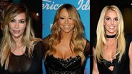 kim kardashian, britney spears, mariah carey - Getty Images